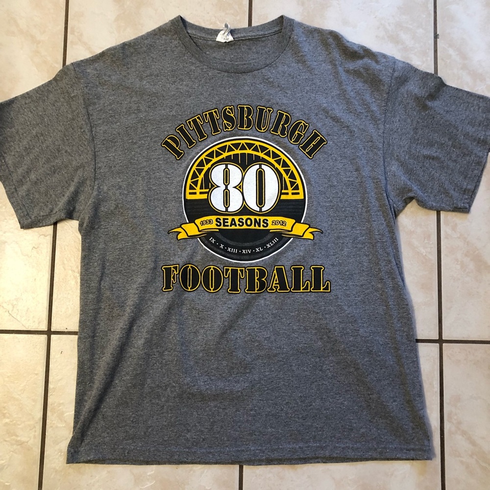 Pittsburgh Steelers 80th Anniversary T-Shirt XL